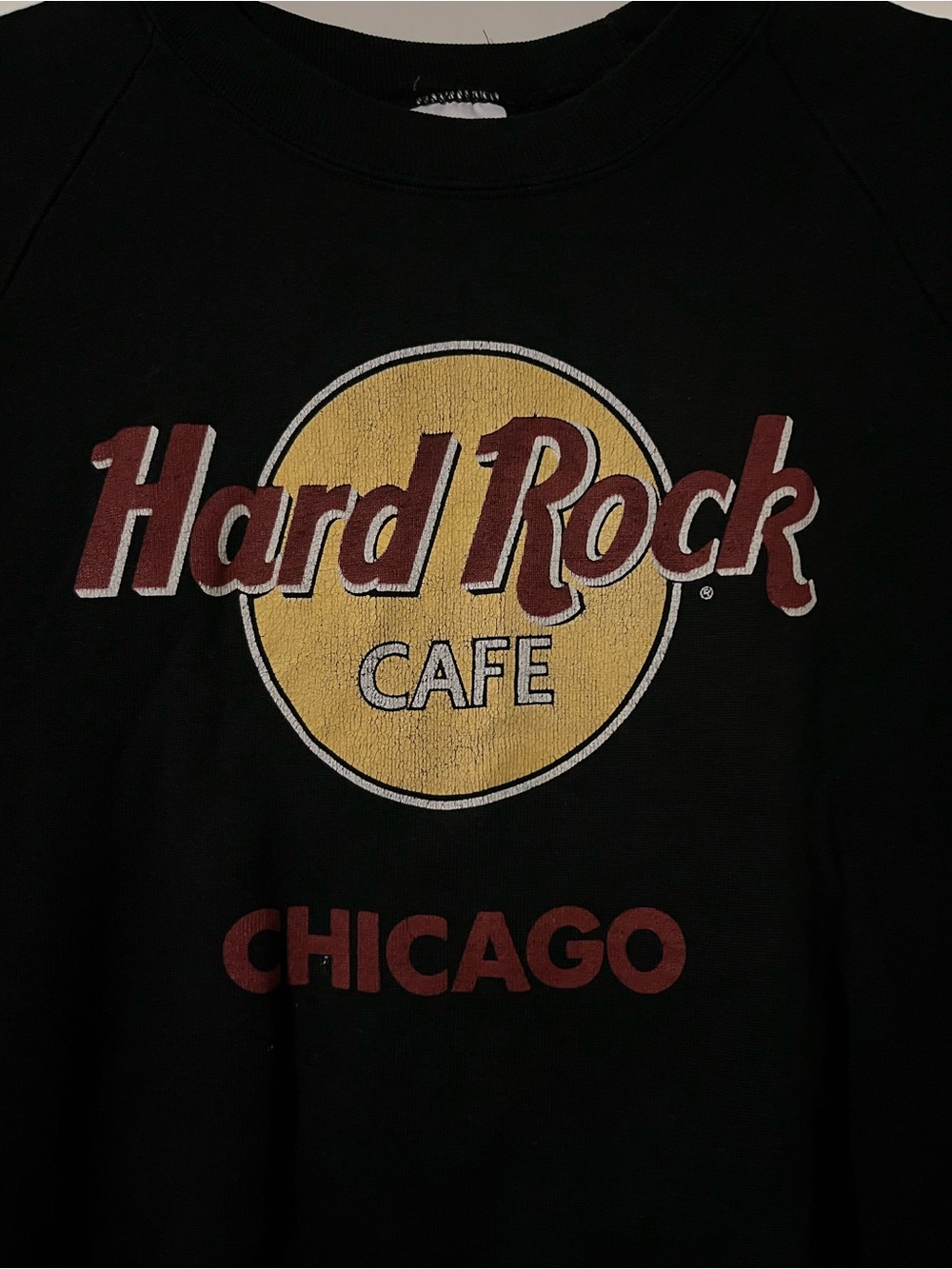 Vintage Hard Rock Cafe Black Chicago Crewneck with Yellow Logo - Picture 3 of 5